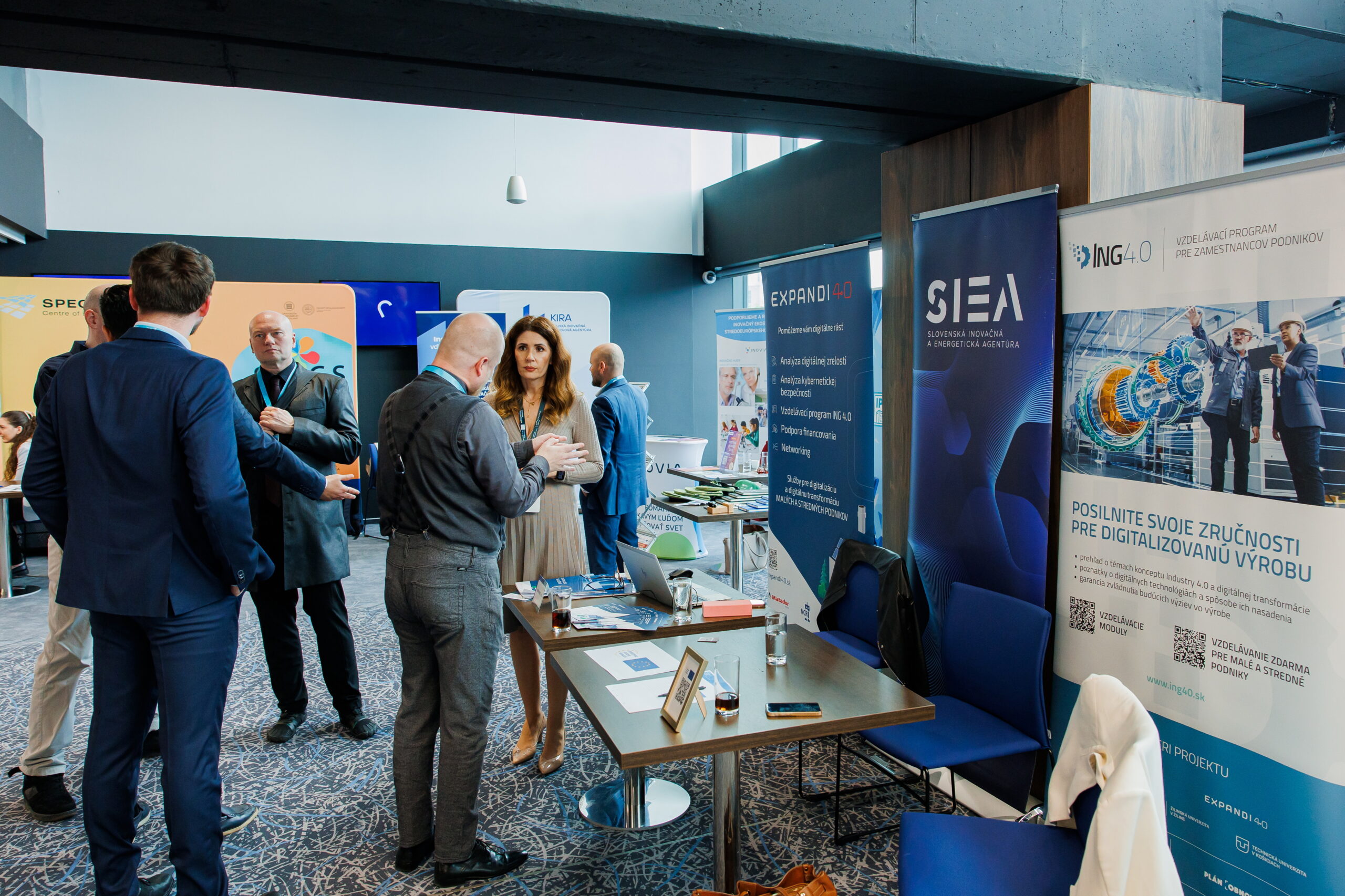 Zástupcovia SIEA v expo zóne prezentujú projekty EEN a EXPANDI 4.0.